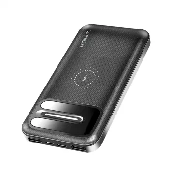 LogiLink PA0305 Φορητό power bank 8000 mAh με ασύρματη φόρτιση, Μαύρο