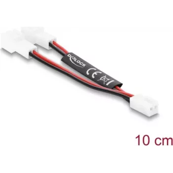 Delock Καλώδιο splitter Y ανεμιστήρα 1x 2-Pin θηλυκή σε 2x 2-Pin αρσενικό 10 cm