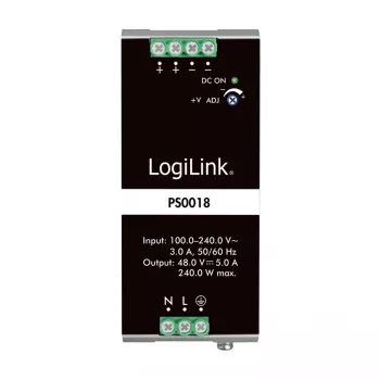 LogiLink Professional Τροφοδοτικό ράγας DIN 240 W 48 V