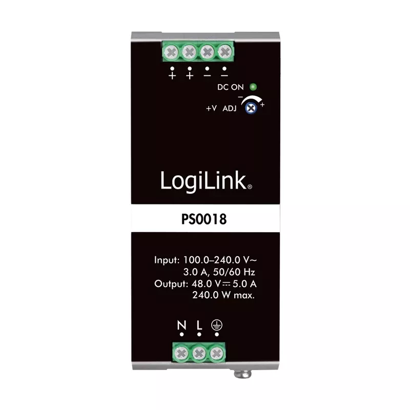 LogiLink Professional Τροφοδοτικό ράγας DIN 240 W 48 V