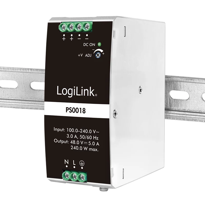 LogiLink Professional Τροφοδοτικό ράγας DIN 240 W 48 V