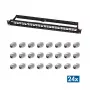 LogiLink Modular 24-Port Cat.6A Keystone Patch Panel, 19 ιντσών/1U, Μαύρο, EconLine