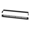 LogiLink Modular 24-Port Cat.6A Keystone Patch Panel, 19 ιντσών/1U, Μαύρο, EconLine