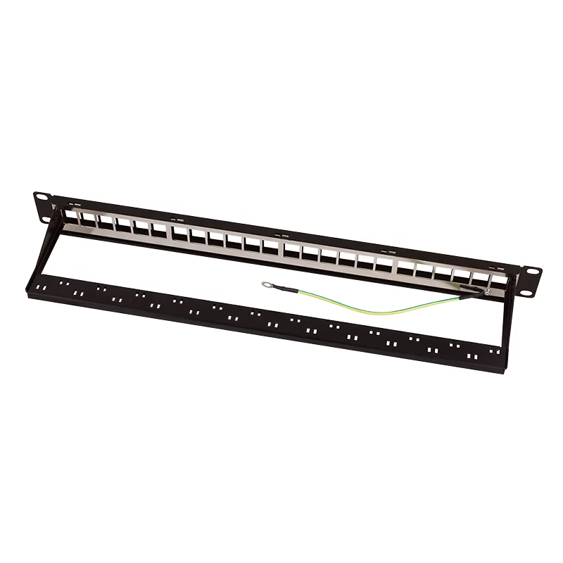 LogiLink Modular 24-Port Cat.6A Keystone Patch Panel, 19 ιντσών/1U, Μαύρο, EconLine