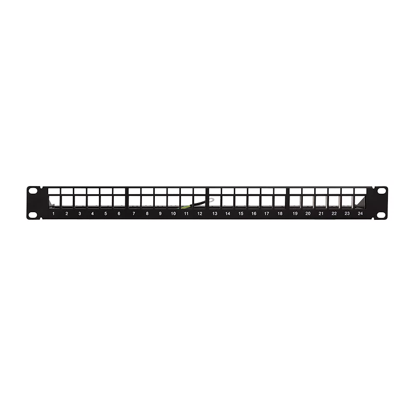 LogiLink Modular 24-Port Cat.6A Keystone Patch Panel, 19 ιντσών/1U, Μαύρο, EconLine