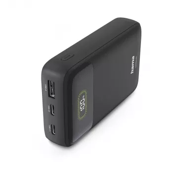 Hama Power Pack PD10 20W 10000 mAh Powerbank, USB-C, USB-A, Ανθρακί