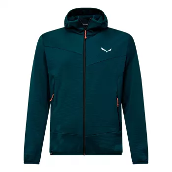 Salewa Puez Altavia Polarlite Hooded Fleece Jacket ανδρικό Pond Blue
