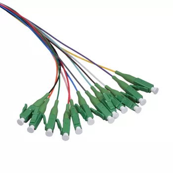LogiLink Fiber Pigtail σετ 12 x LC/APC OS2 (G657.A1), 2m, χρωματιστό, πράσινο βύσμα αρσενικό