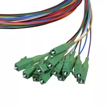 LogiLink Fiber Pigtail σετ 12 x LC/APC OS2 (G657.A1), 2m, χρωματιστό, πράσινο βύσμα αρσενικό