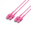 EFB Elektronik O0318.1-1.2 SC Duplex OM4 Multimode καλώδιο patch οπτικών ινών, 1m, μωβ, LSZH