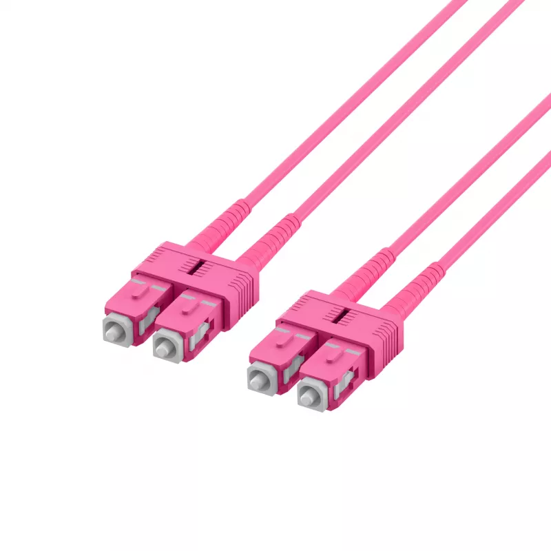 EFB Elektronik O0318.1-1.2 SC Duplex OM4 Multimode καλώδιο patch οπτικών ινών, 1m, μωβ, LSZH