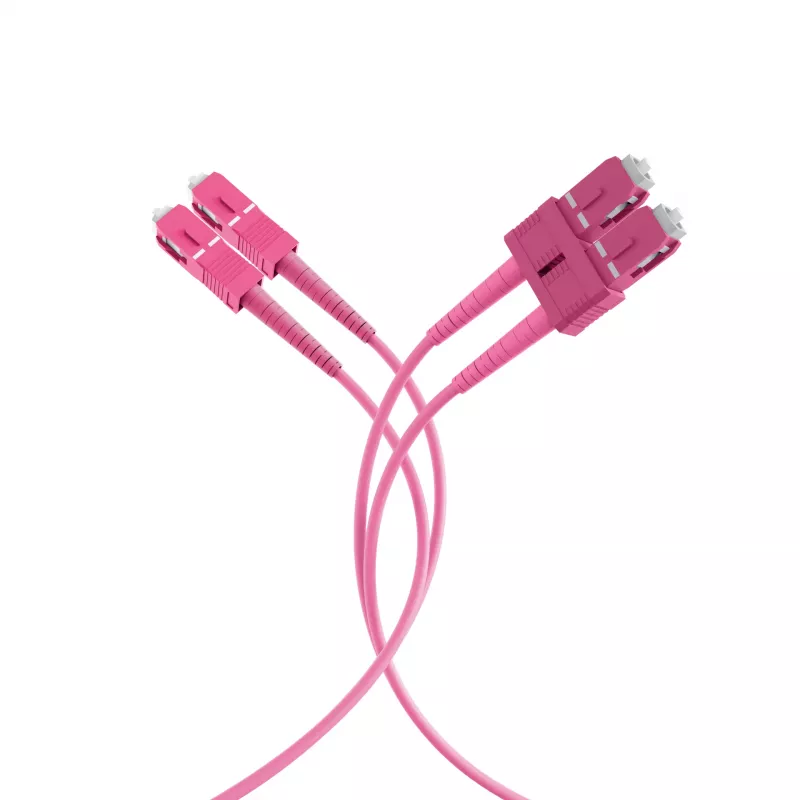 EFB Elektronik O0318.1-1.2 SC Duplex OM4 Multimode καλώδιο patch οπτικών ινών, 1m, μωβ, LSZH