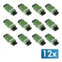 LogiLink SC Simplex adaptor οπτικών ινών, πράσινο, χωρίς φλάντζα, συσκευασία 12 τεμ.