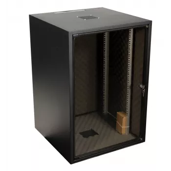 EFB OFF-1868TS.V1RW-AK ντουλάπα server 18U 19 ιντσών, στατικό φορτίο 800 kg, πόρτα από κρύσταλλο ασφαλείας, μαύρο RAL 9005