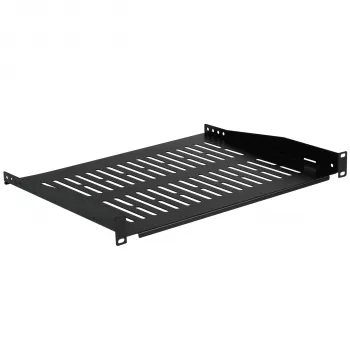 EFB Elektronik Ράφι rack 19 ιντσών 1U σταθερό, βάθος 350 mm, φόρτιση 10 kg, μαύρο RAL 9005