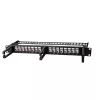 LOGILINK Modular 16-Port Cat.6A Keystone Patchpanel, 19/1U, με 3 κρίκους καλωδίων, Μαύρο