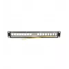 LOGILINK Modular 16-Port Cat.6A Keystone Patchpanel, 19/1U, με 3 κρίκους καλωδίων, Μαύρο