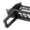 LOGILINK Modular 16-Port Cat.6A Keystone Patchpanel, 19/1U, με 3 κρίκους καλωδίων, Μαύρο