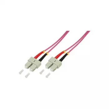 LogiLink OM4 SC/SC Duplex Καλώδιο patch οπτικής ίνας πολυτροπικό, 3,0 m, LSZH Μωβ