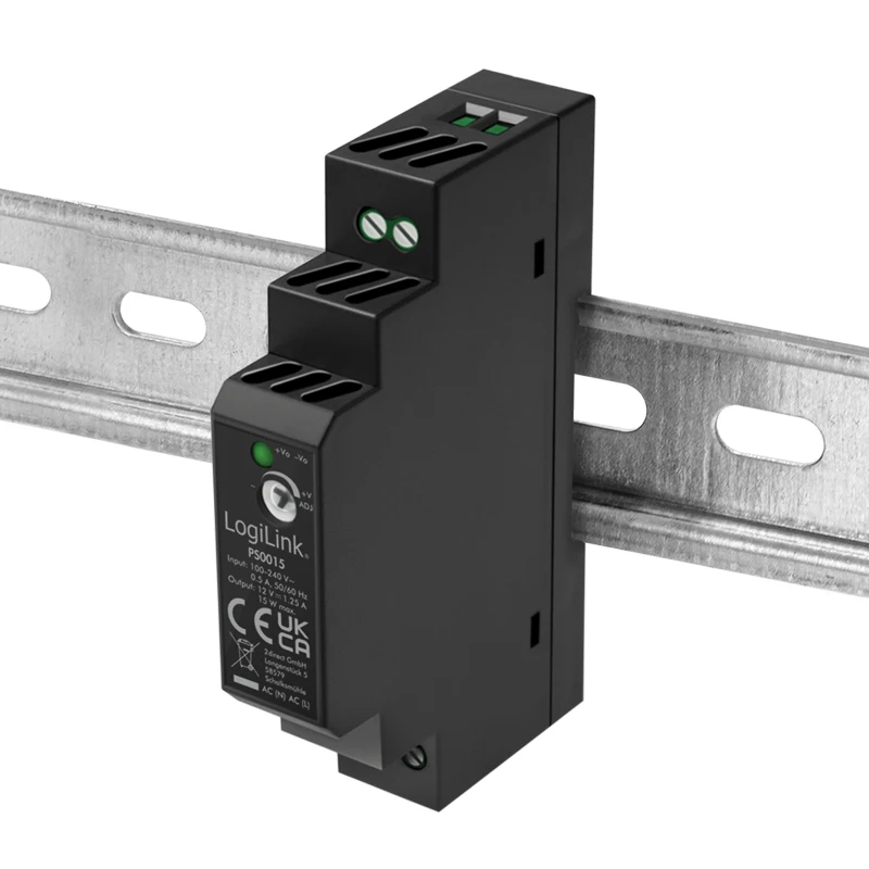 LOGILINK Τροφοδοτικό ράγας DIN 15 W / 12 V