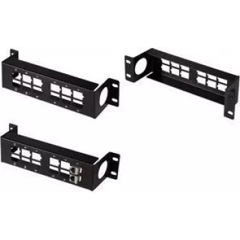 LogiLink Patch panel Keystone 10 ιντσών, 12 θυρών, Μαύρο RAL 9005, 1,5U, Χάλυβας, μη θωρακισμένο
