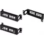 LogiLink Patch panel Keystone 10 ιντσών, 12 θυρών, Μαύρο RAL 9005, 1,5U, Χάλυβας, μη θωρακισμένο