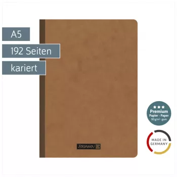 Brunnen FACT!plus A5 Καρέ τετράδιο 96 φύλλα Καφέ