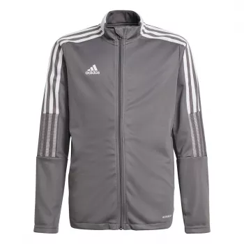 adidas Tiro 21 Αθλητικό μπουφάν Παιδικό Grey Four GM7311 Μέγεθος 116 cm