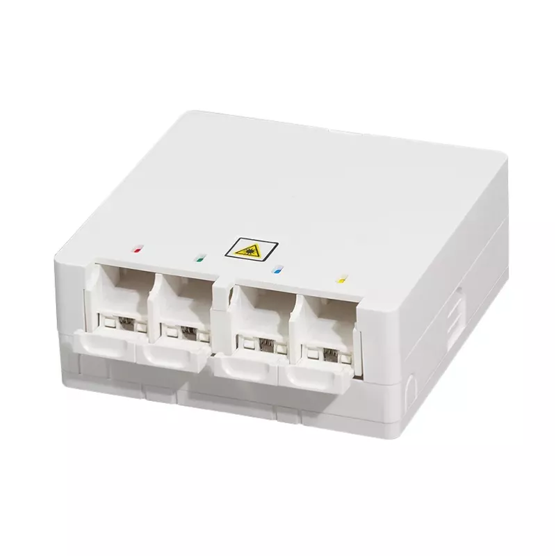 LOGILINK FTTH πρίζα τερματισμού FB1007, 4 θύρες, τοποθέτηση σε τοίχο ή ράγα DIN, λευκό