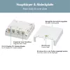 LOGILINK FTTH πρίζα τερματισμού FB1007, 4 θύρες, τοποθέτηση σε τοίχο ή ράγα DIN, λευκό