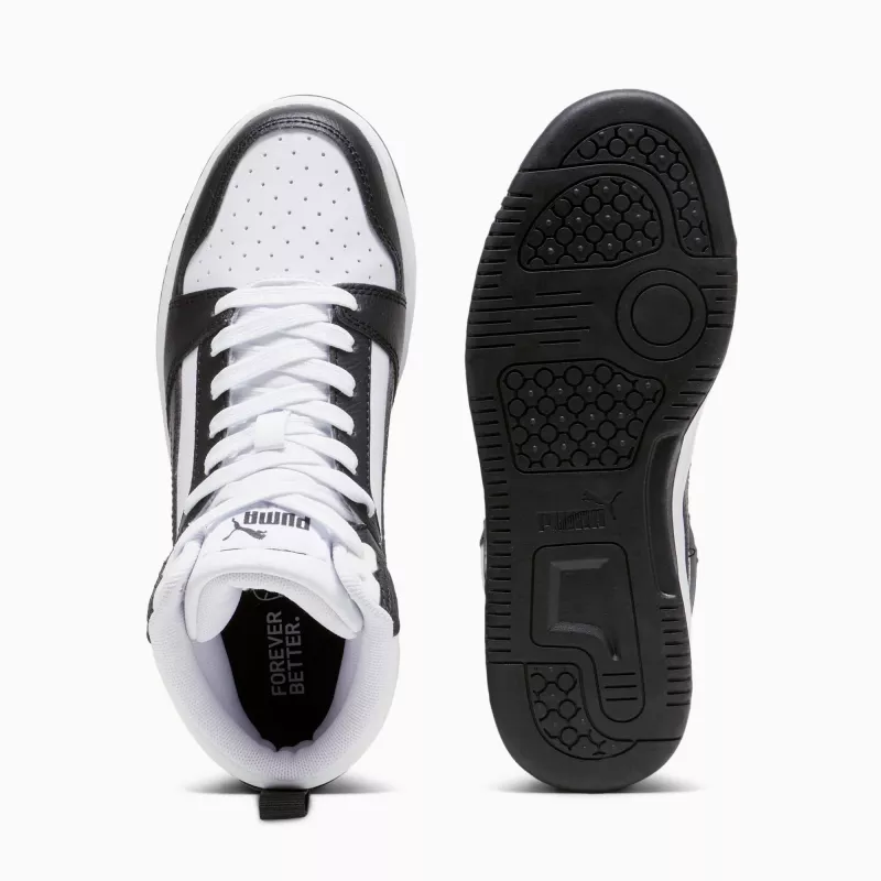 Puma Rebound V6 Mid παιδικά sneaker λευκό μαύρο 393831 01 μέγεθος 38