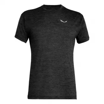 Salewa Puez Melange Dry ανδρικό μπλουζάκι με κοντά μανίκια Black Out Melange μέγεθος M
