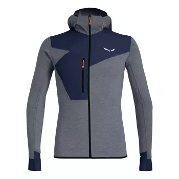 Salewa Puez 2 Dry ανδρικό μπουφάν με κουκούλα, μακρύ μανίκι και φερμουάρ σε όλο το μήκος, Navy Blazer, L