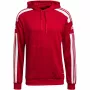 adidas Squadra 21 φούτερ με κουκούλα Team Power Red/Λευκό ανδρικό μέγεθος S