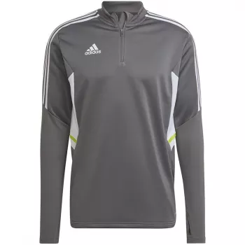adidas Condivo 22 ανδρικό αθλητικό sweatshirt προπόνησης 1/2 φερμουάρ γκρι/λευκό HD2312