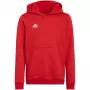 Adidas Entrada 22 παιδικό φούτερ με κουκούλα κόκκινο H57566 128cm