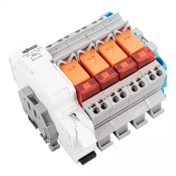 WAGO 821-507 μονάδα ρελέ διασύνδεσης, 24 V DC, 1 εναλλασσόμενη επαφή, Push-in CAGE CLAMP, συμβατό με Westnetz