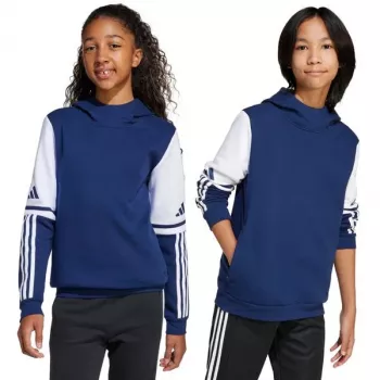 adidas Squadra 25 παιδικό φούτερ με κουκούλα Team Navy Blue 2 / λευκό μέγεθος 116