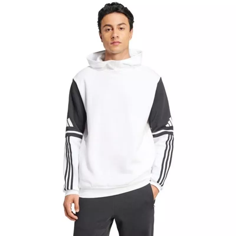 adidas Squadra 25 ανδρικό φούτερ με κουκούλα λευκό/μαύρο μέγεθος L