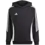 adidas Tiro 24 φούτερ με κουκούλα μαύρο IJ5611 140cm