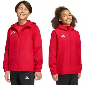 adidas Entrada 26 αδιάβροχο μπουφάν παιδικό unisex κόκκινο 152 cm
