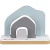 TONIES Mini Ράφι Τοίχου - Σπίτι 11003995 (ροζ) - Ροζ Σπιτόσχημο Ράφι MDF με 2 Ράφια, 3 Θήκες, για Παιδικό Δωμάτιο, Βρεφικό Δωμάτιο, Πιστοποιημένο EN 71