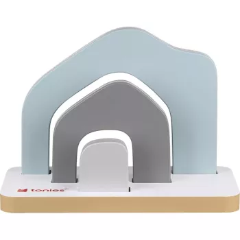TONIES Mini Ράφι Τοίχου - Σπίτι 11003995 (ροζ) - Ροζ Σπιτόσχημο Ράφι MDF με 2 Ράφια, 3 Θήκες, για Παιδικό Δωμάτιο, Βρεφικό Δωμάτιο, Πιστοποιημένο EN 71