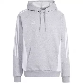 adidas Tiro 24 αθλητικό μπλουζάκι με κουκούλα μεσαίο γκρι μελανζέ / μαύρο