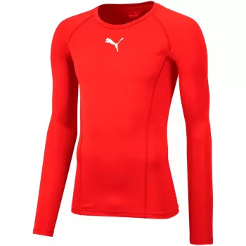 Puma Liga Baselayer Tee LS ανδρικό κόκκινο μακρυμάνικο t-shirt