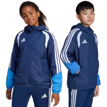 adidas Tiro 26 Competition αδιάβροχο μπουφάν παιδικό Team Navy Blue/λευκό 164cm