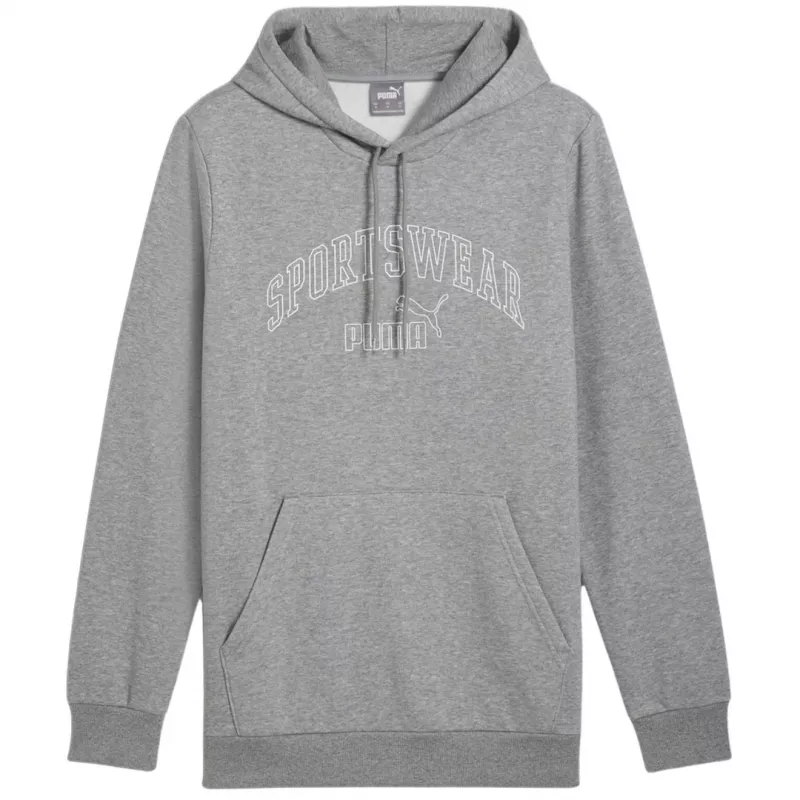 PUMA Essentials+ Logo LAB Gradient Hoodie - μεσαίο γκρι μελάζ - ανδρικό M