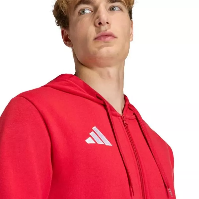 adidas Entrada 26 Full-Zip Hoody ανδρικό Team Power Red/λευκό M