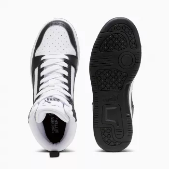 Puma Rebound V6 Mid παιδικό sneaker λευκό μαύρο 393831 01 μέγεθος 38.5