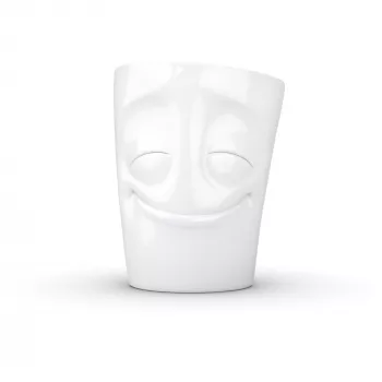 FIFTYEIGHT PRODUCTS T018301 Λευκή κούπα με λαβή Amused 350 ml